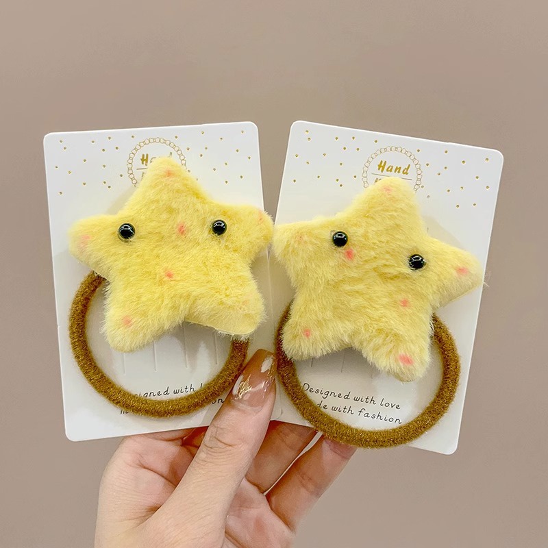 Bộ 5 Kẹp tóc mái ngôi sao Kẹp Tóc Lông Xù Đính Ngôi Sao Đáng Yêu Thời Trang Hàn Quốc