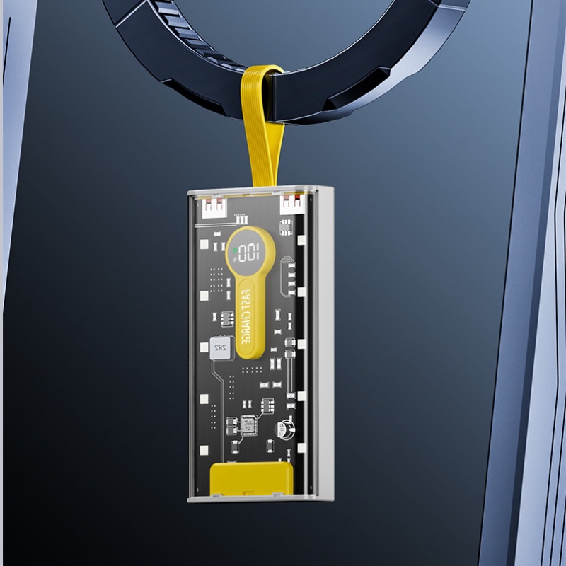 Sạc Dự Phòng TZ07 dung lượng 20000mah Chính hãng , Tích Hợp 4 Dây Sạc, Sạc Không Nóng Máy TECHHIGH