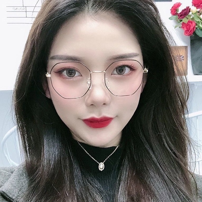 Kính Mát Gọng Đa Giác Chống Ánh Sáng Xanh Thời Trang Cho Nam Và Nữ