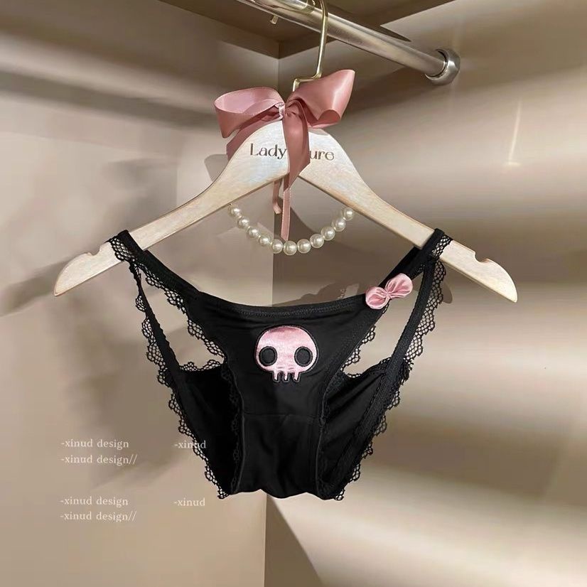 Quần Lót cotton Nguyên Chất Khoét Lỗ Hình Đầu Lâu Dễ Thương Quyến Rũ Cho Nữ fyg8