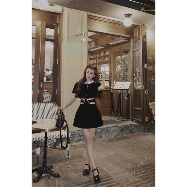 55-90KG VÁY NHUNG KHOÉT EO CAO CẤP BIGSIZE VƯƠNG HÂN