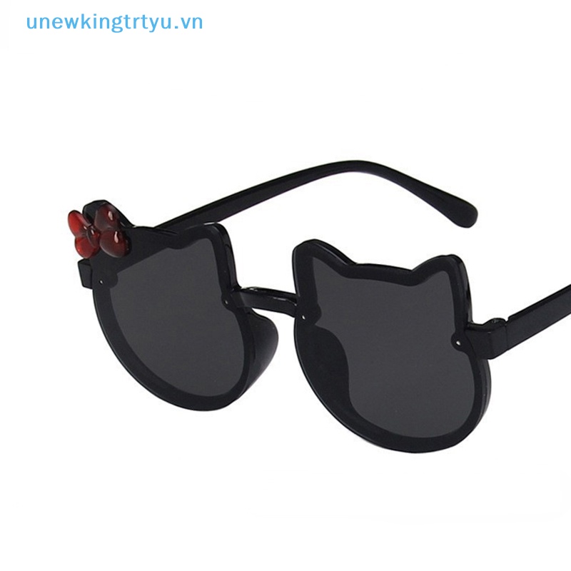 Unewtyu Kính Mát Hình Mèo Hoạt Hình Chống Tia uv400 Cho Bé