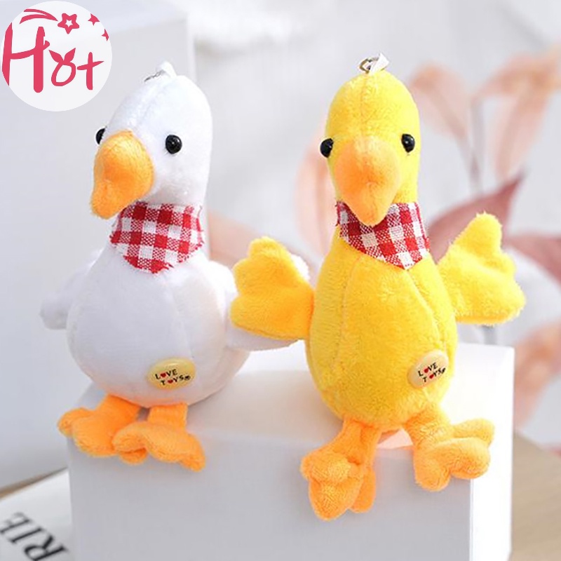 Jr Thú Nhồi Bông Hình Chú Vịt / Thiên Nga Mềm Mại Trang Trí Balo Đi Học