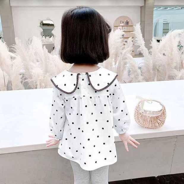 Áo Thun Tay Dài Màu Trắng Bằng Chất Liệu cotton Dùng Cho Bé Gái