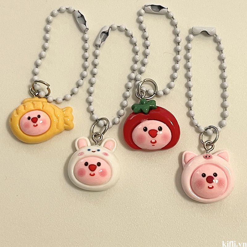 🌸🌸Loopy ruby little beaver mặt dây chuyền nhỏ keychain schoolbag mặt dây chuyền phim hoạt hình món quà dễ thương