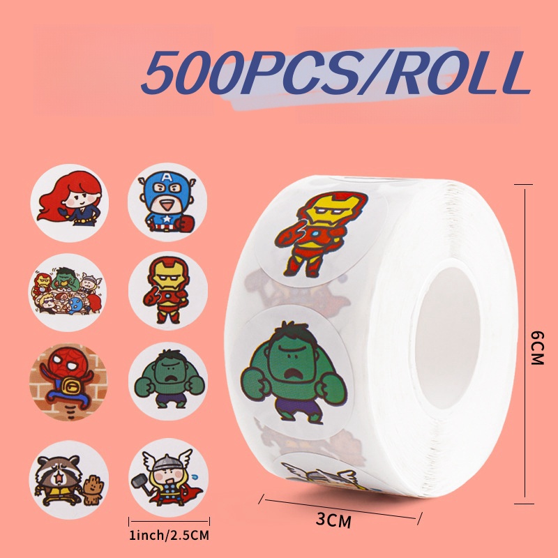 500 Miếng Dán Hình avengers Trang Trí Mũ Bảo Hiểm Xe Đạp