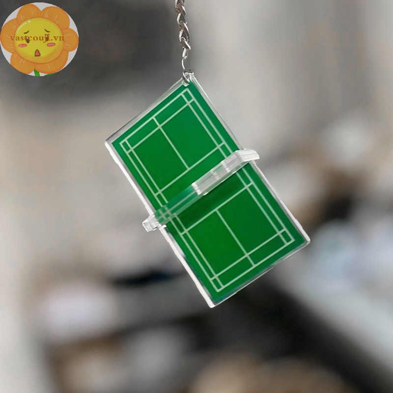 Vastji Móc Khóa acrylic Hình Cầu Lông / Bóng Bàn Ba Chiều mini vn