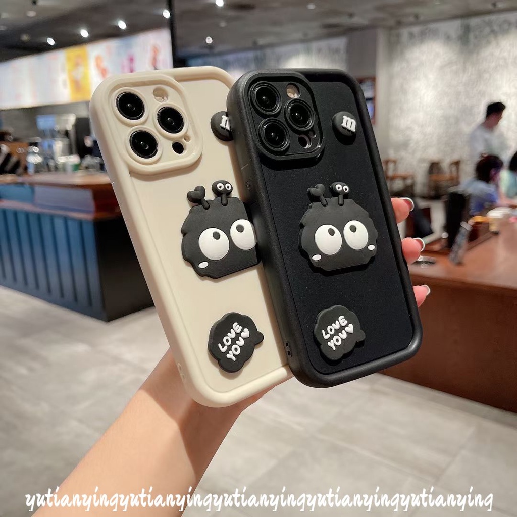 Hoạt Hình Ốp Điện Thoại Hình Búp Bê Đôi Mắt Thiên Thần 3d Cho iphone xr x xs max 15 11 12 14 13 11 pro max 7plus 7 6s 6 8 plus se 2020