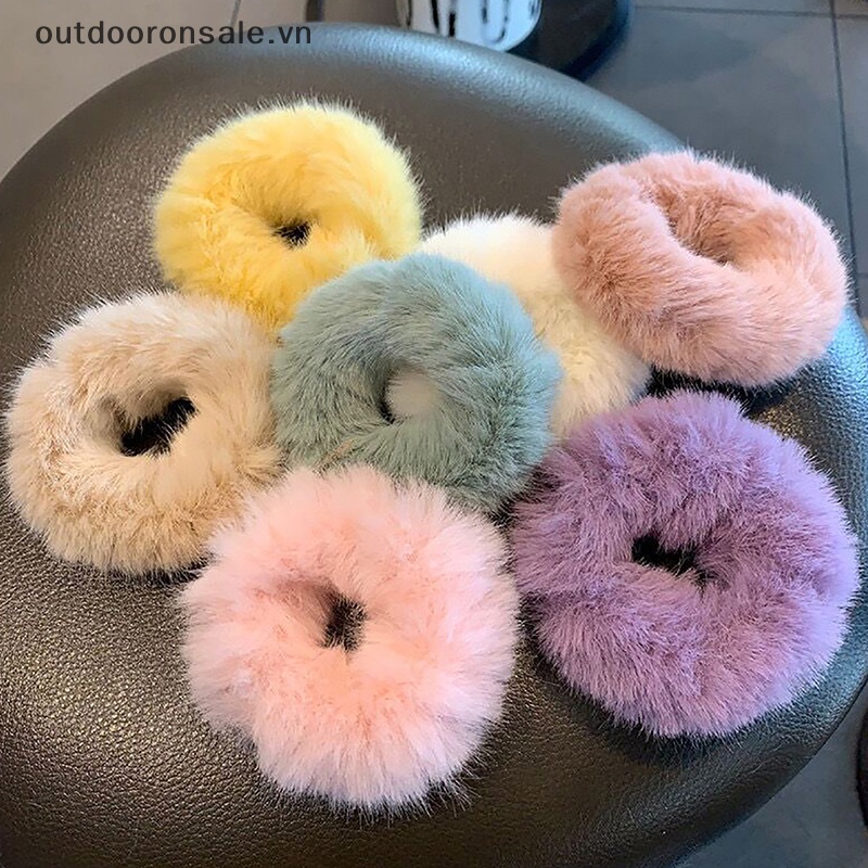 1 Dây Buộc Tóc Lông Nhung Mềm Mịn Co Giãn Thời Trang Thu Đông Cho Nữ