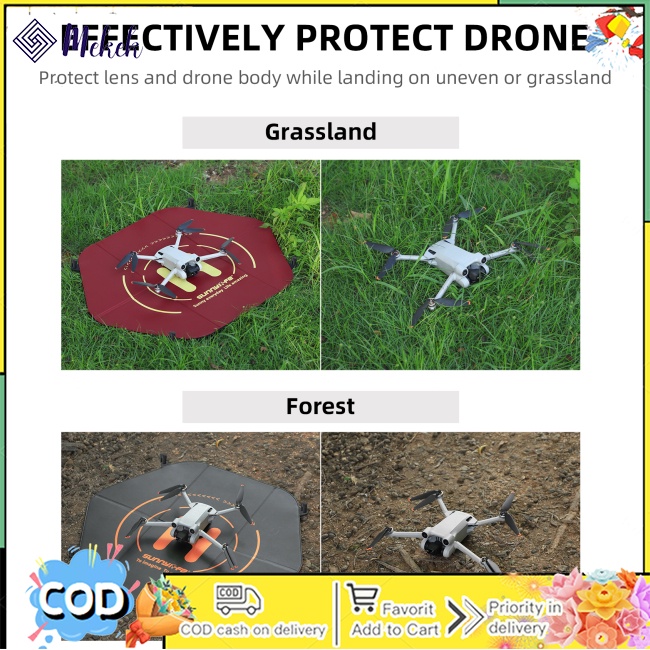 Mekek Tấm Lót Hạ Cánh 60cm Chống Thấm Nước Có Thể Gập Lại Cho dji avata / mini3 pro