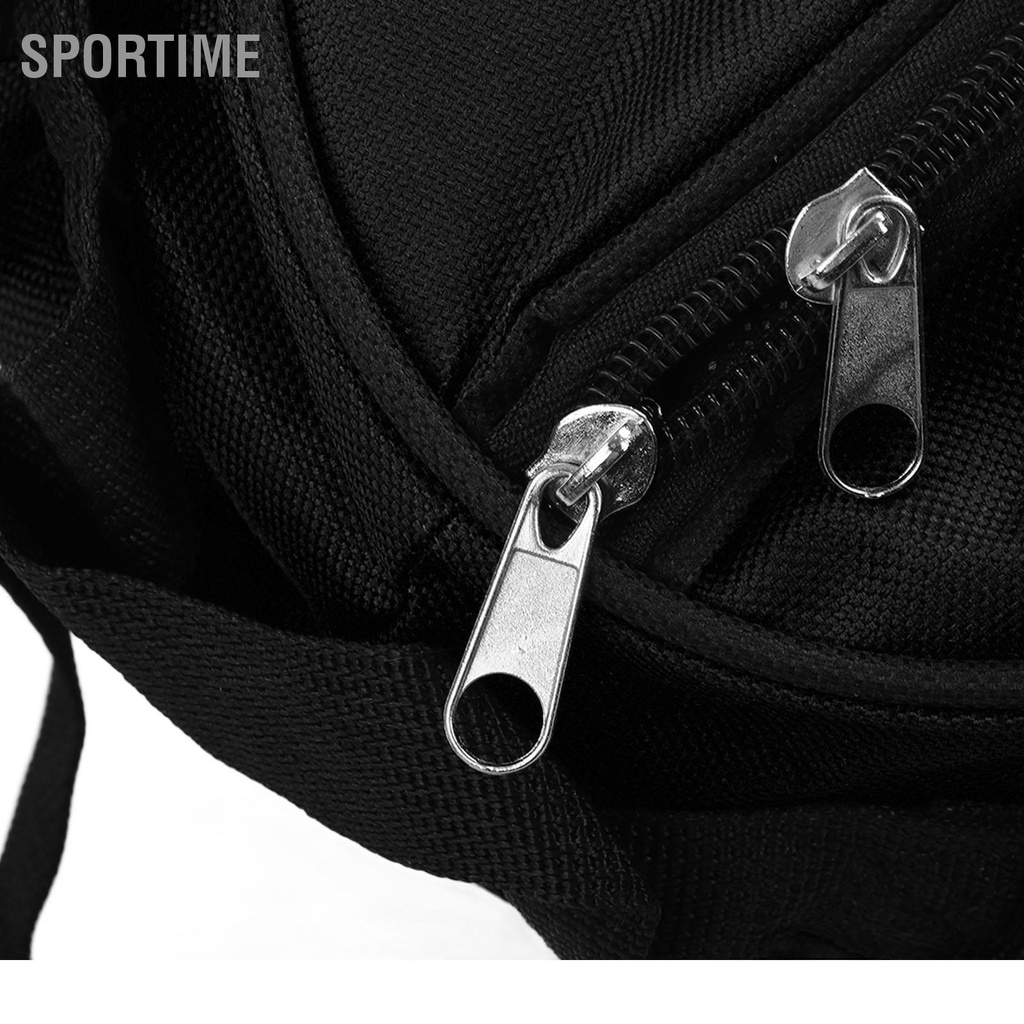 Sportime Túi đeo vai bóng rổ đựng dây kéo đôi Thể thao ngoài trời chuyền đá