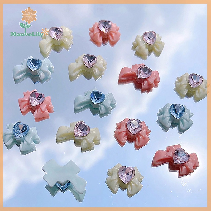 Set 10 Phụ Kiện Nơ 3d Đính Trang Trí Móng Tay