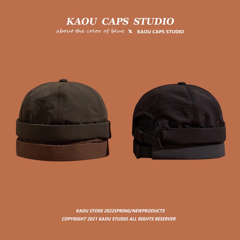 Mũ Dưa Hấu Mỏng Thoáng Khí Khô Nhanh Không Vành Phong Cách retro Nhật Bản Mùa Hè Cho Nam Và Nữ