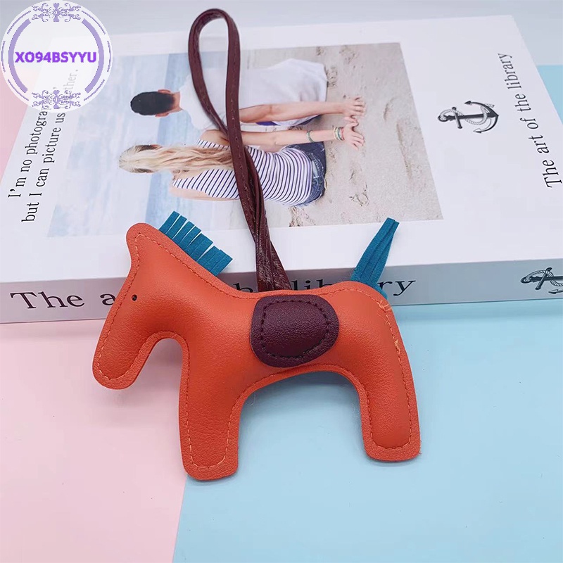 Xo94bsyu Móc Treo Chìa Khóa Bằng Da pu Hình Ngựa Nhiều Màu Trang Trí Túi Xách Nữ vn