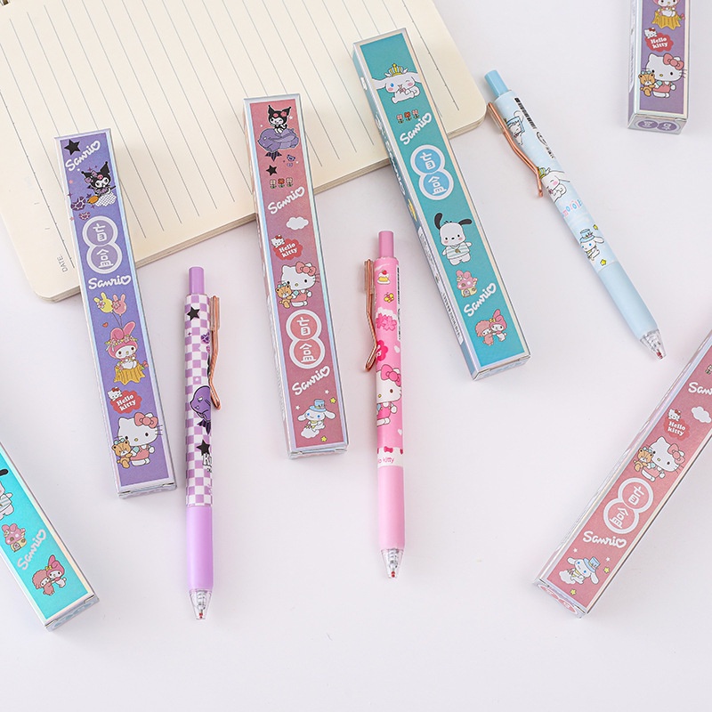 ⚡VẬN CHUYỂN NHANH⚡⚡ Bút Gel Sanrio Bút Bấm Ngẫu Nhiên 1 Chiếc Hello Kitty Cinnamoroll Kuromi My Melody Gel Ink Pen Bút Trung Tính Dùng Cho Trường Học, Văn Phòng, Dụng Cụ Viết