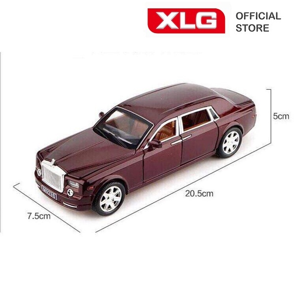 Xe mô hình Rolls Royce Phantom VIII 1:24 XLG bằng kim loại có đèn led âm thanhTặng ô tô