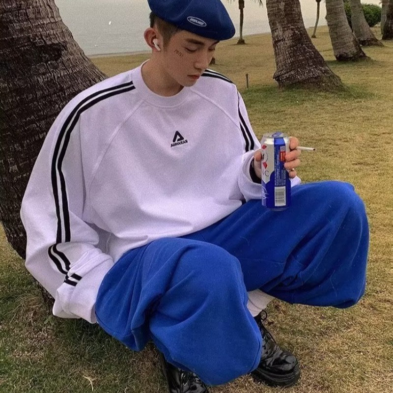 Áo Nỉ Nam Dài Tay Cổ Tròn Thời Trang Hàn