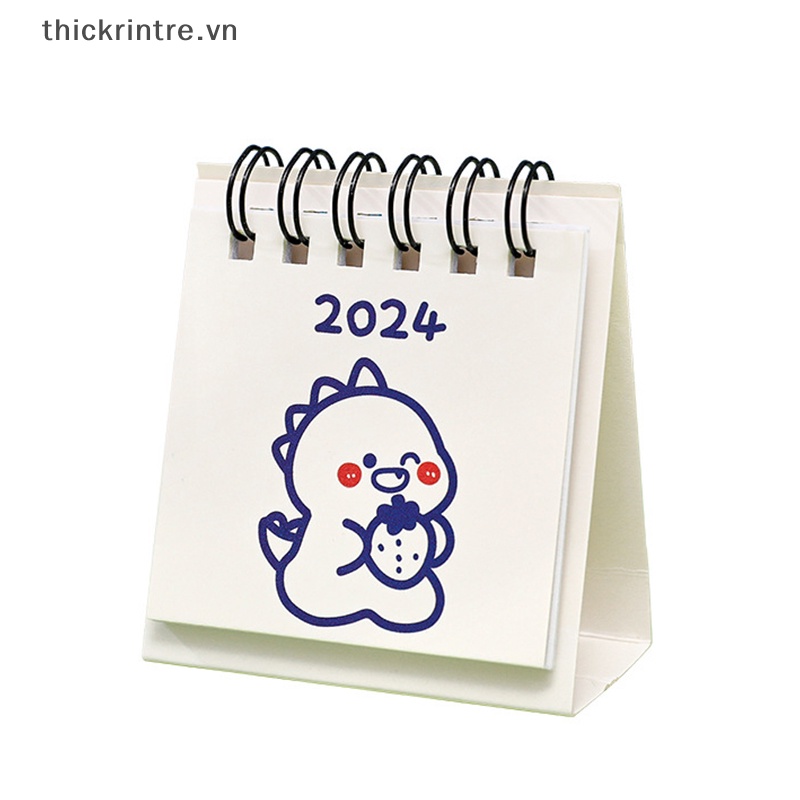 Lịch Để Bàn Th 2024 mini In Họa Tiết Hoạt Hình Dễ Thương Dùng Trang Trí Văn Phòng / Học Sinh