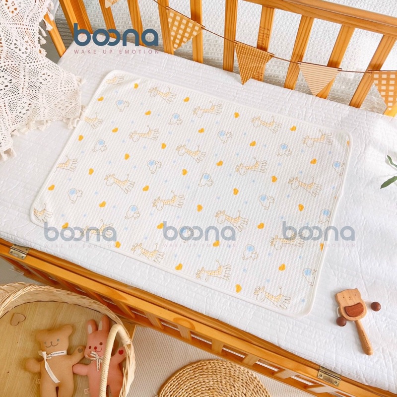 Tấm Lót Chống Thấm  BOONA  Bề Mặt Organic Siêu Mềm Mịn Và Thoáng Khí Lót Chống Thấm
