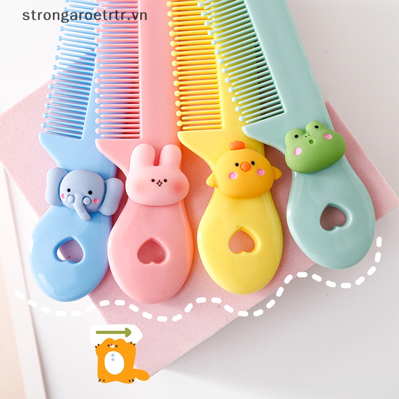 Lược Chải Tóc mini Bỏ Túi Hình Hoa / Động Vật Hoạt Hình Nhiều Màu Dễ Thương Cho Bé Gái vn