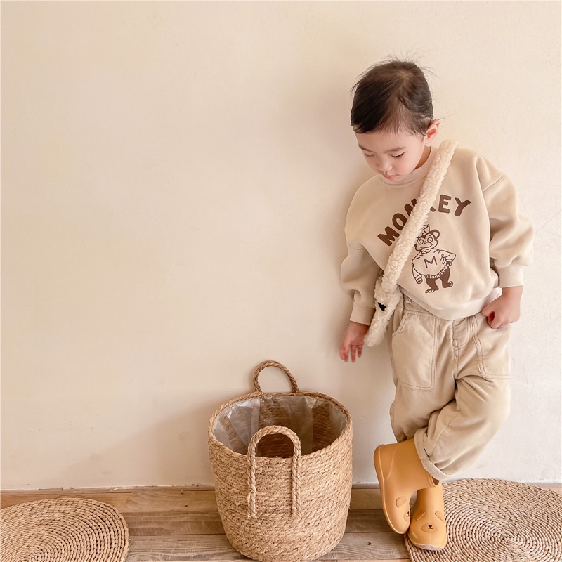 Áo Nỉ Dày Dặn Phong Cách Hàn Quốc Thời Trang Thu Đông Cho Bé Gái