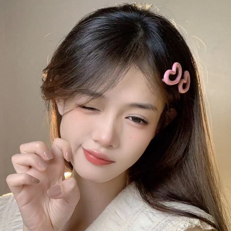 Kẹp Tóc Mái Màu Hồng Hình Trái Tim Dễ Thương Hợp Thời Trang Cho Học Sinh Nữ