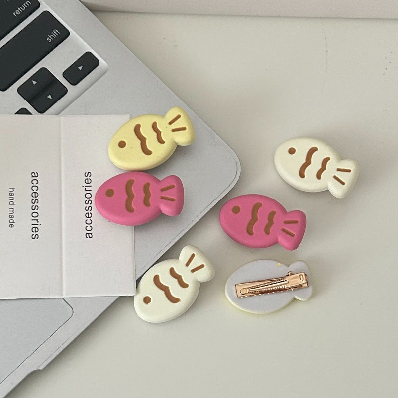 1 Kẹp Tóc Cá Đính Nơ Xinh Xắn Cho Bé Gái