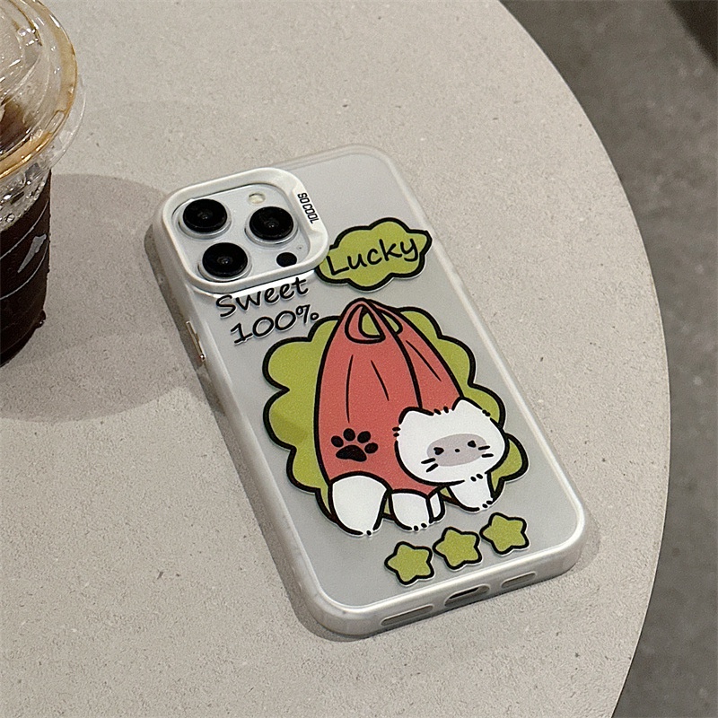 ỐP LƯNG IPHONE Ốp Điện Thoại Tpu Nhám In Hình Mèo Hoạt Hình Cho iphone15 / 14promax / 13 / 12 / 11 / xr / xs / x / xsmax / 7 / 8plus