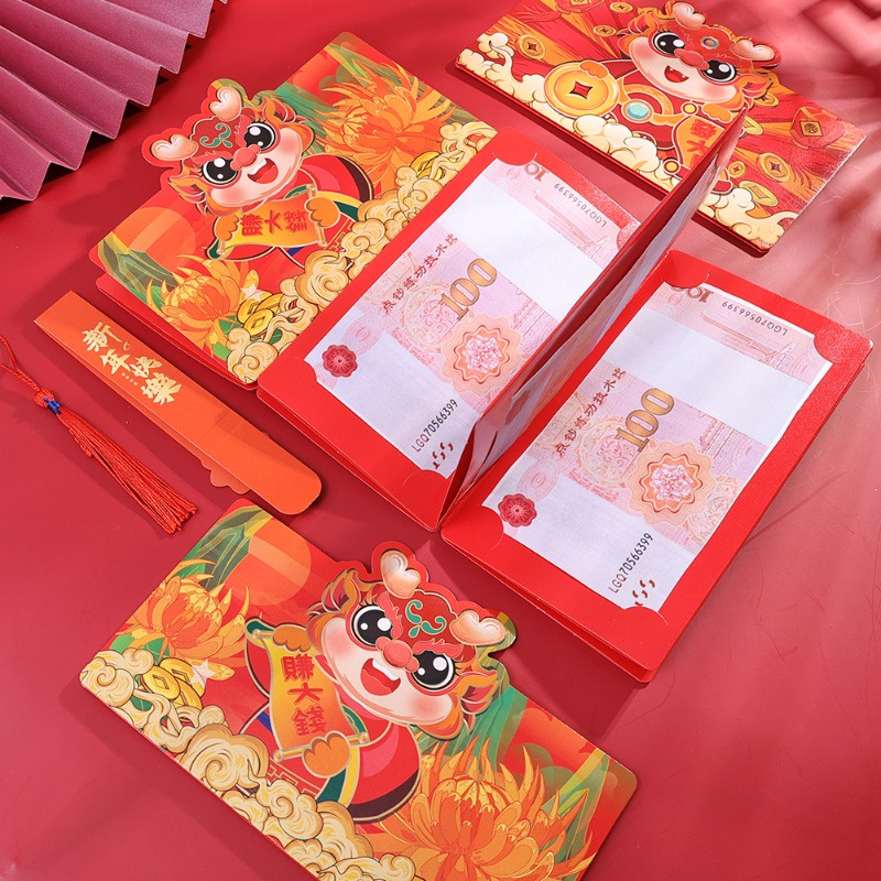 Bao Lì Xì Năm Mới 2024 Hình Rồng 2 / 6 / 10 Ngăn