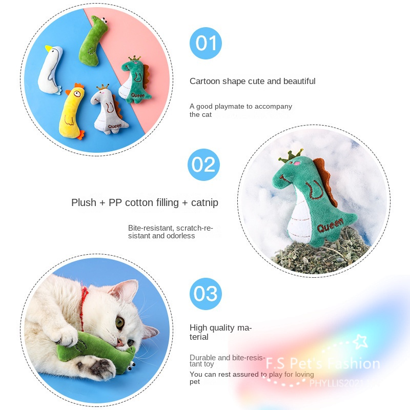 Bộ 5 Thú Nhồi Bông Đồ Chơi Cho Thú Cưng