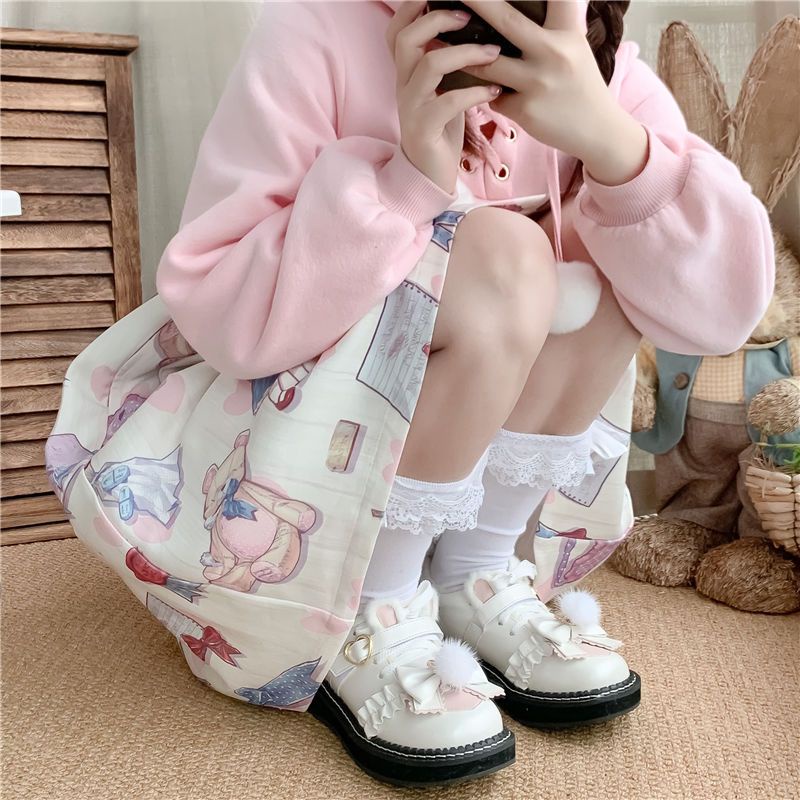 💖 💖Giày Da Mũi Tròn Phong Cách lolita Hàn Quốc Cho Nữ