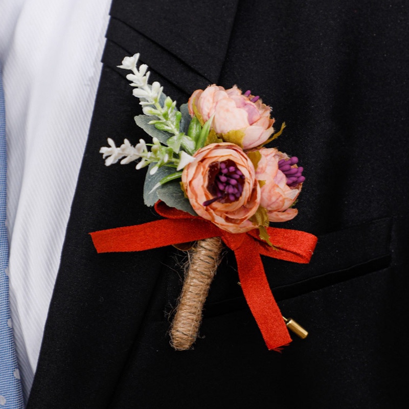 Hoa Lụa Cài Áo Chú Rể Phù Dâu