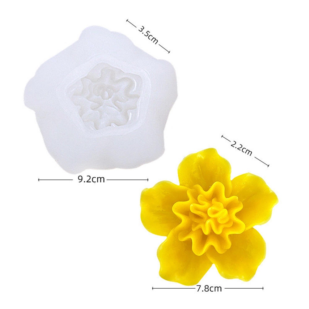 Khuôn silicone Làm Bánh / Sáp / Nến / Xà Phòng Hình Hoa Hồng / Hoa Mẫu Đơn 3d diy