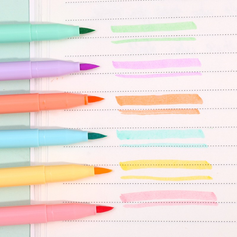 Bộ 6 Bút Lông Đầu Mềm Dùng Vẽ Tranh Màu Nước Sáng Tạo diy