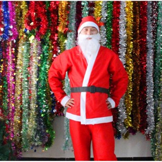 Bộ quần áo ông già noel kèm râu nón và thắt lung N17