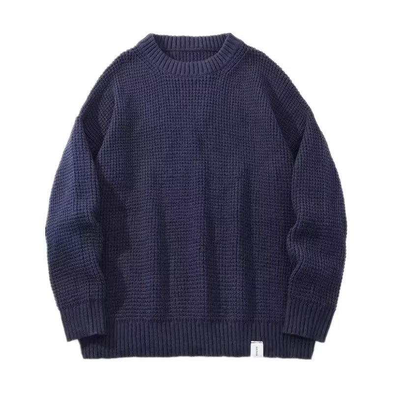 Áo Sweater Dệt Kim Tay Dài Dáng Rộng Màu Đen Phong Cách Hàn Quốc Cho Nam Giới size m-5xl