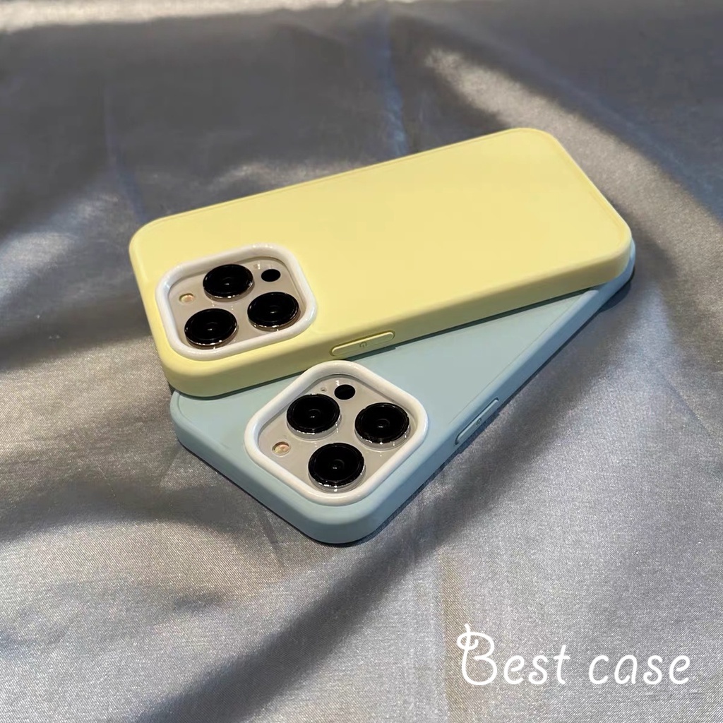 Ốp Điện Thoại Mềm Nhám Màu Trơn Đơn Giản Cho iphone 11 12 13 14 15 pro max