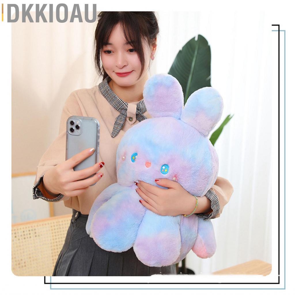 Dkkioau Octopus Doll  Soft Full Filling Reversible Comfortable Touch Stuffed Toy Cute with Bunny Ear for Office