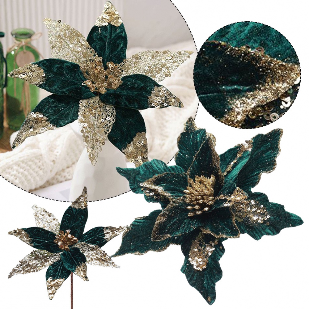 Hoa Bằng Vải + Nhựa Trang Trí Giáng Sinh