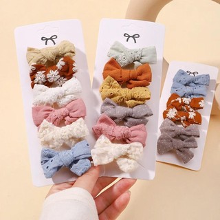 Set 6 Kẹp Tóc Nơ Dễ Thương Cho Bé Gái