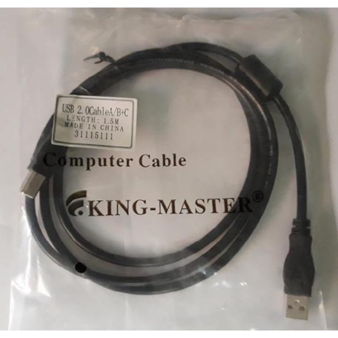 Cable Usb máy in 1.5m KingMaster Dây đen 31115111 (-)