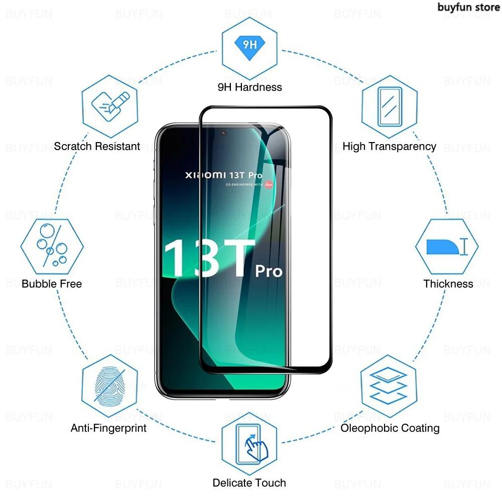 2To1 Full Cover Screen Protector Tempered Glass Film For xiaomi Mi 13T 11T 10T 12T mi13T Pro Camera Protective Glass