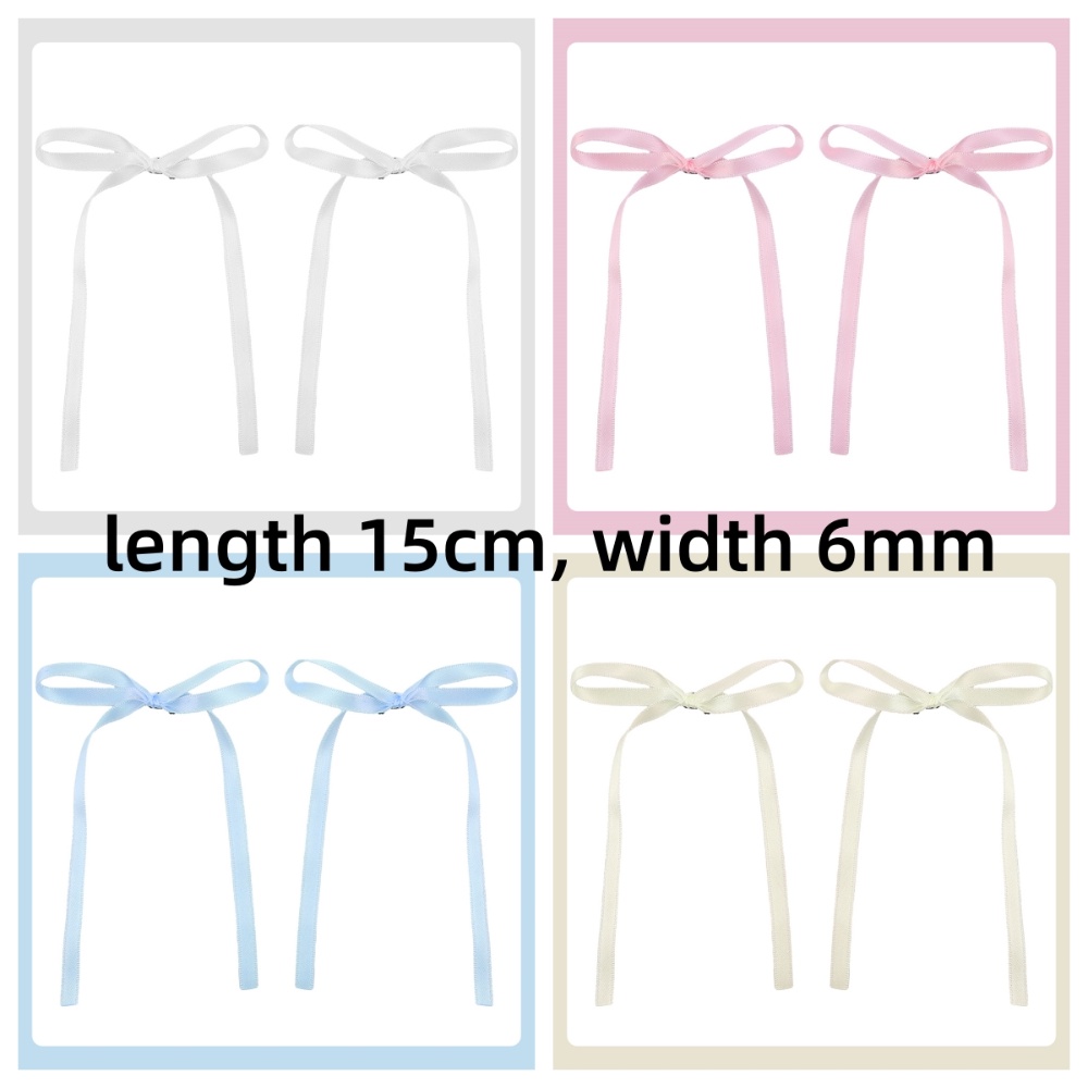 Kẹp Tóc Nơ Ruy Băng Dài Màu Kẹo Ngọt Thời Trang Cho Bé Gái