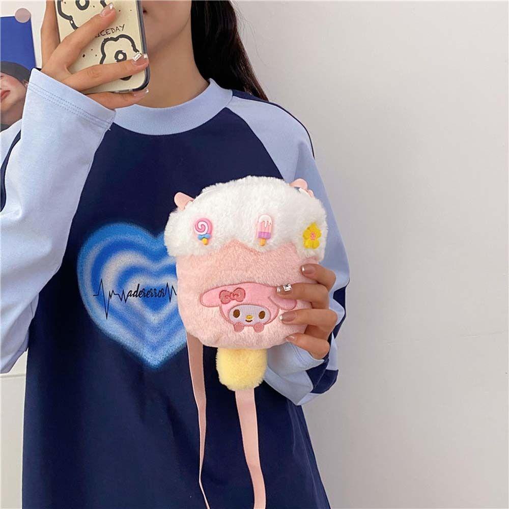 Shanhai Túi Đeo Chéo Vai Hình Thỏ Bông Hoa / Cây Kem / kuromi Sức Chứa Lớn Phong Cách Hàn Quốc Xinh Xắn