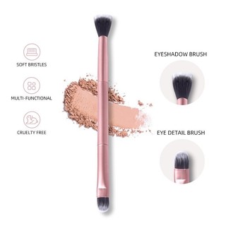 Cọ trang điểm hai đầu ống nhôm + cọ trang điểm mắt