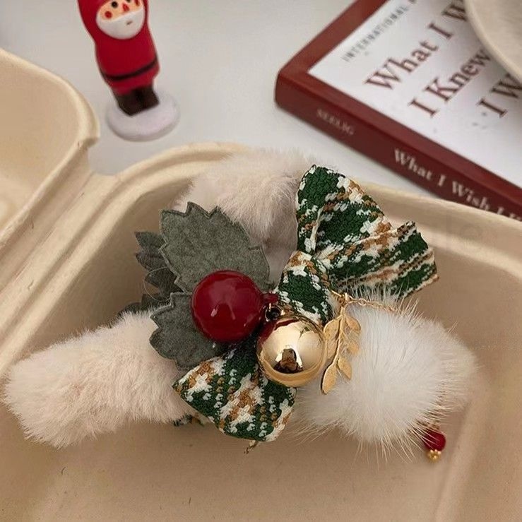 Kẹp Tóc Hình Cá Mập Phủ Lông Thời Trang Giáng Sinh Năm Mới Dành Cho Bạn Nữ