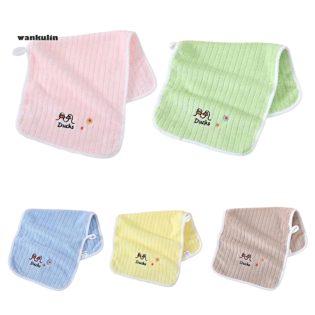 Wankulin Khăn Tắm Lông Cừu San Hô Dày Dặn Mềm Mại Họa Tiết Hoạt Hình Lâu Trôi Cho Bé