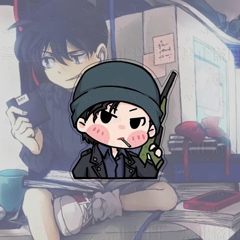 Ghim Cài Áo Bằng acrylic Hình Thám Tử conan Hoạt Hình Dễ Thương