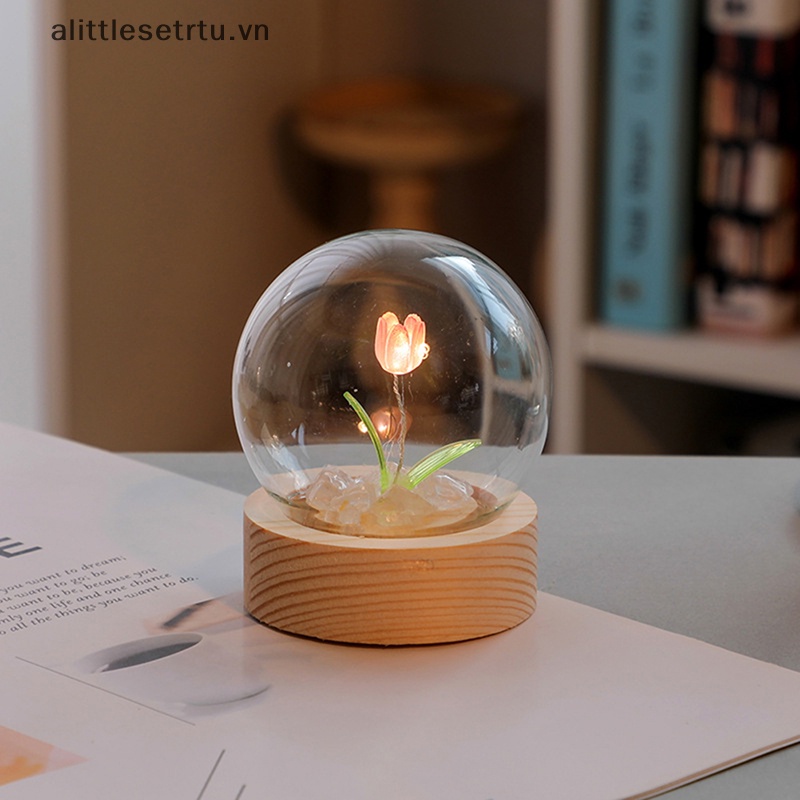 Alittlesetrtu Đèn Ngủ diy Hình Hoa tulip Sáng Tạo Dùng Làm Quà Tặng vn