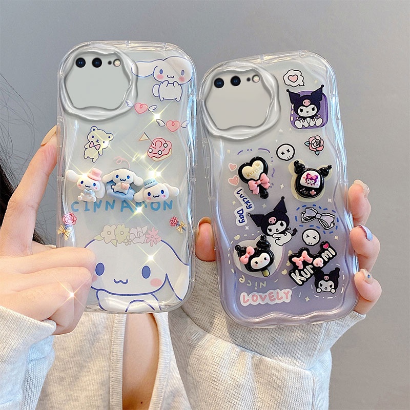 Ốp Điện Thoại Dẻo Trong Suốt Họa Tiết Hoạt Hình cinnamoroll melody Kèm Vòng Đeo Tay Cho iphone 6 6s 7 8 plus se 2020